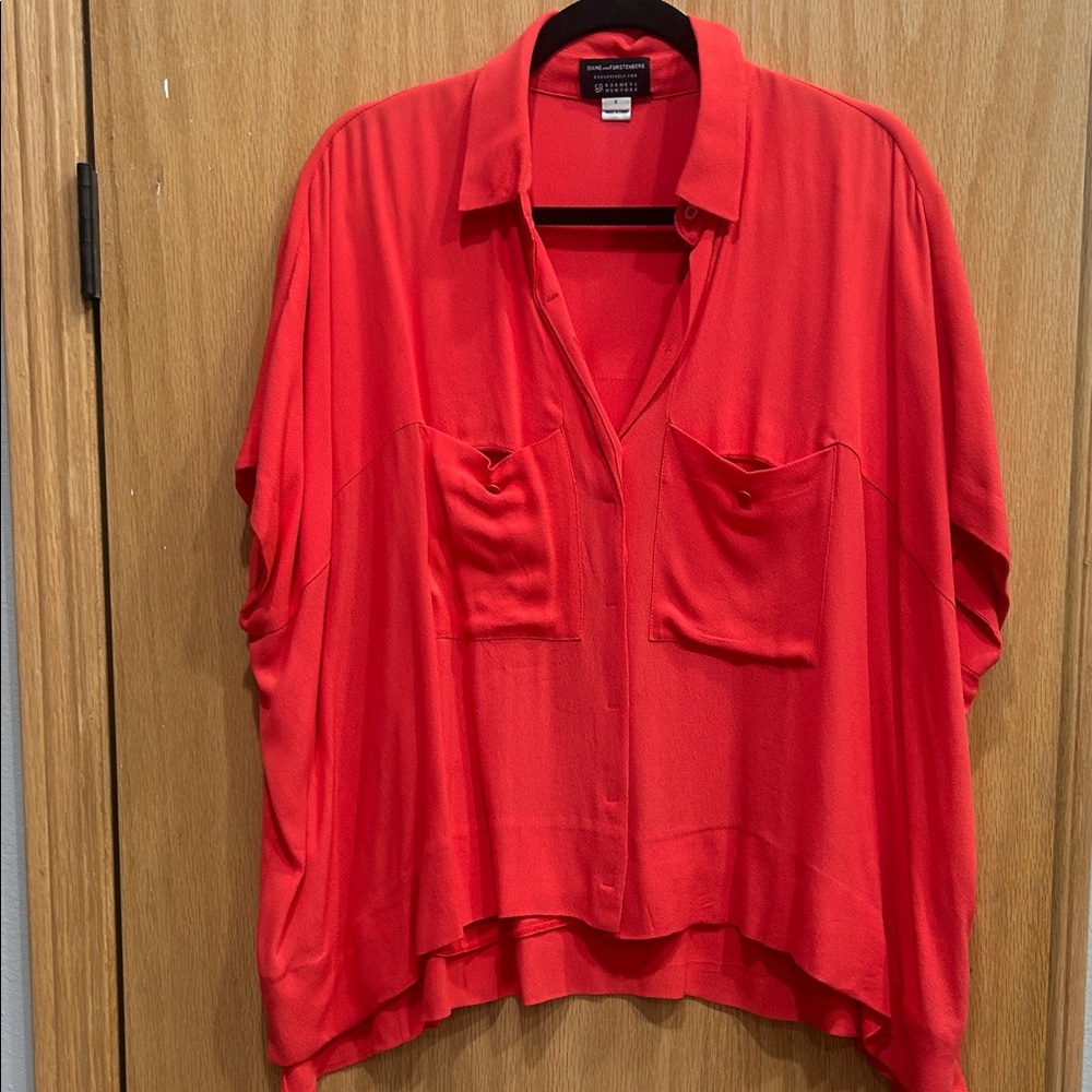 Diane Von Furstenburg for Barney’s  Vibrant orange Blouse